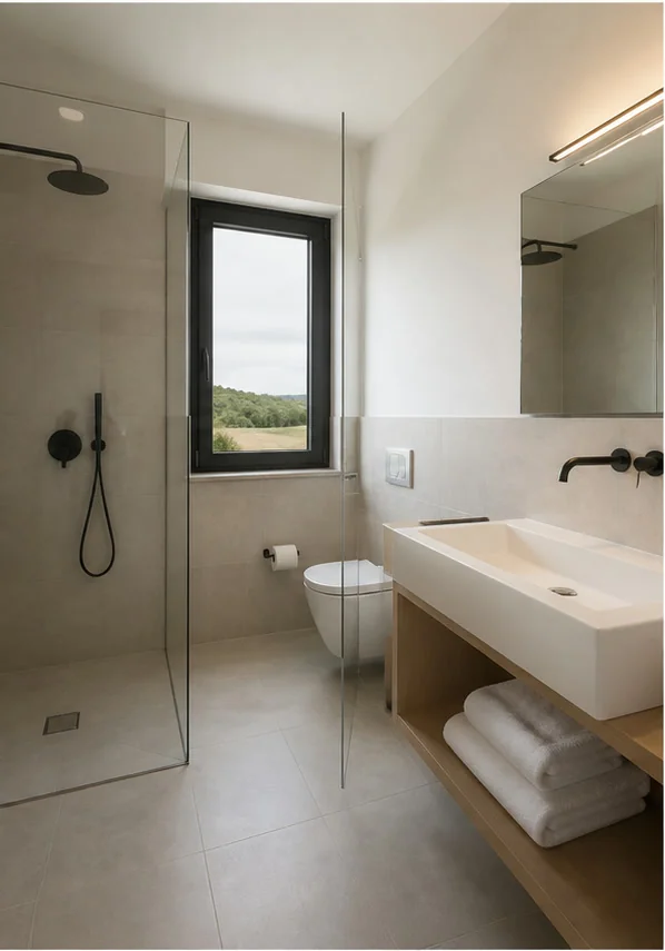 Bagno privato della Camera Campo con doccia