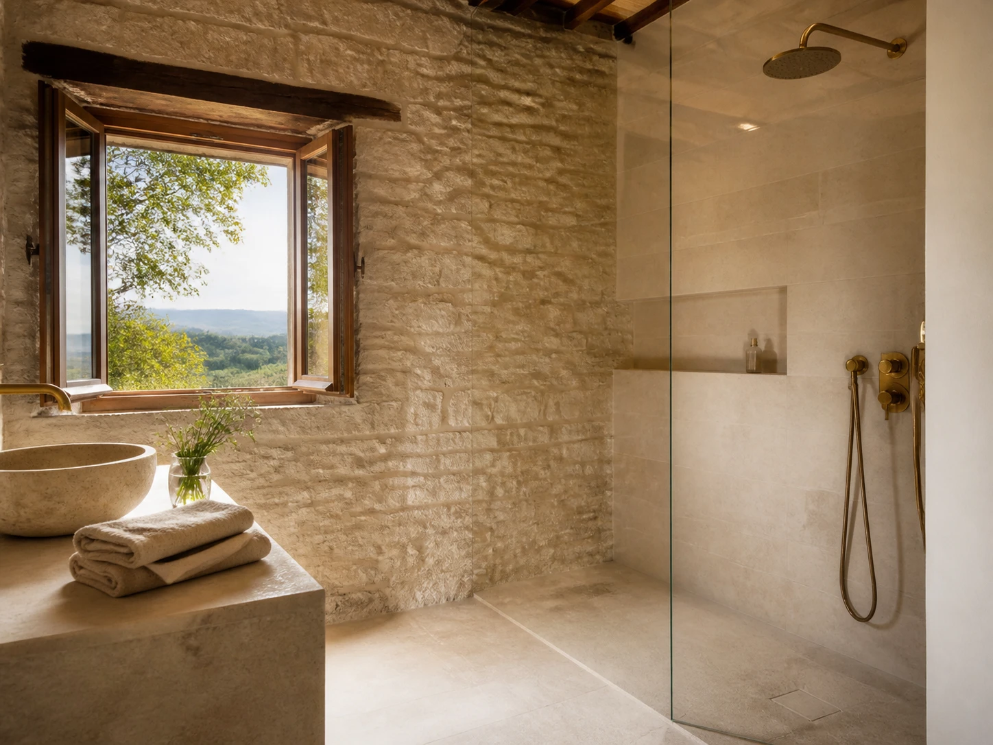 Bagno in pietra della struttura