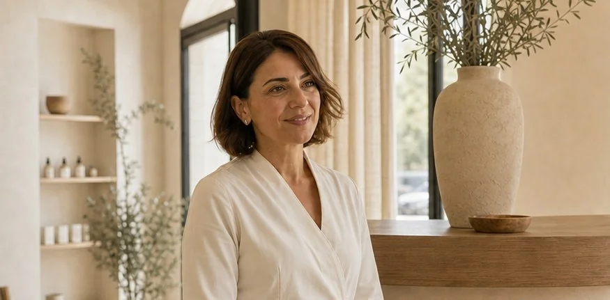 Ritratto di Elena Riva, fondatrice di Aura Studio