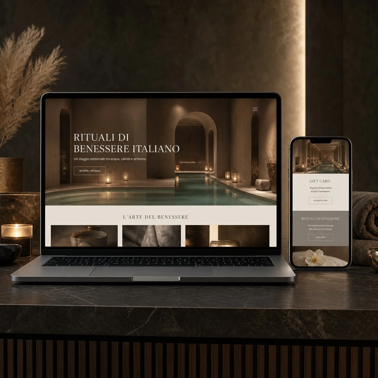 Anteprima del Sito Web Maison Éclat su computer e smartphone.