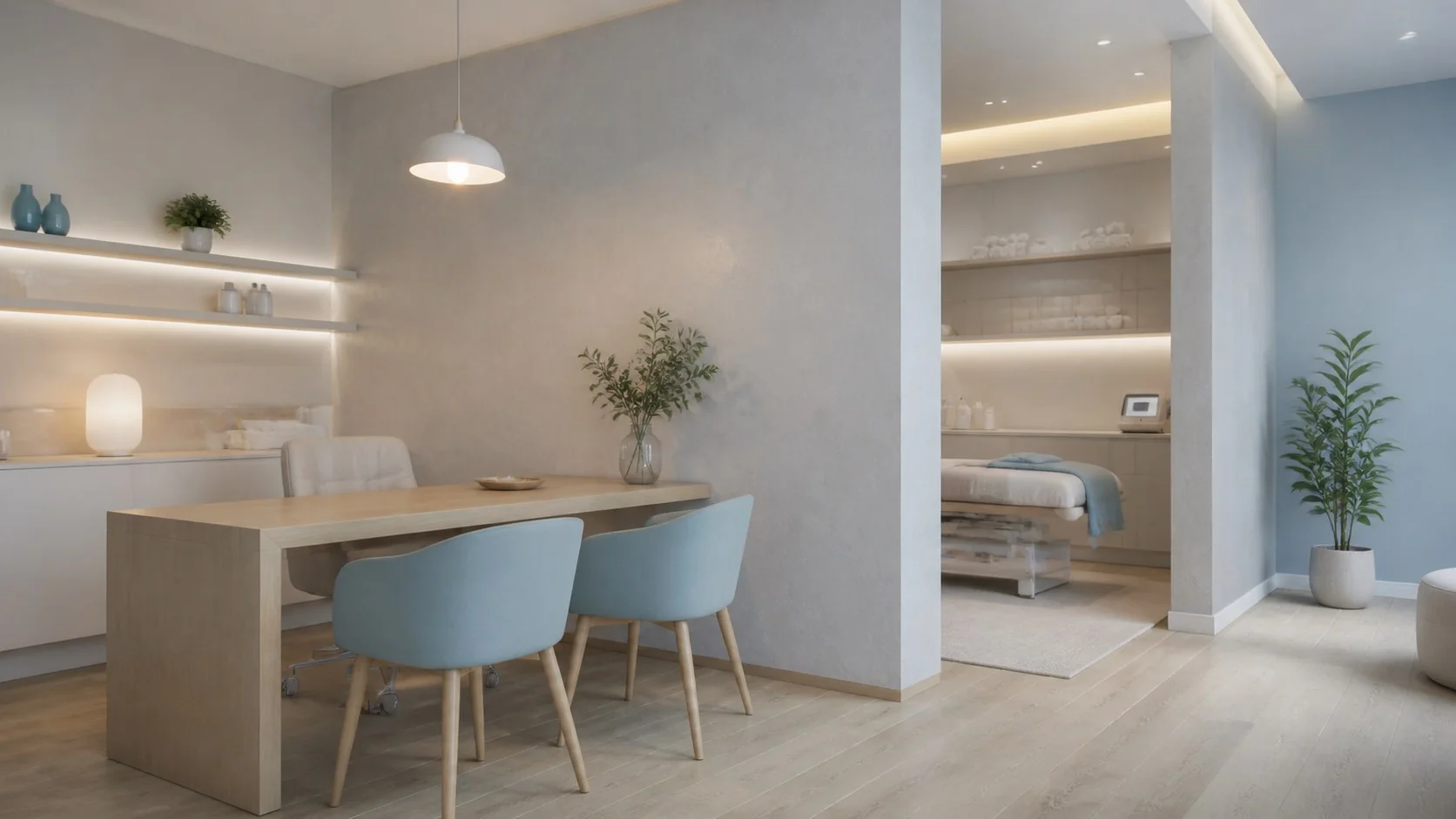 Area consulenza e cabina trattamenti dello Studio DermaForma