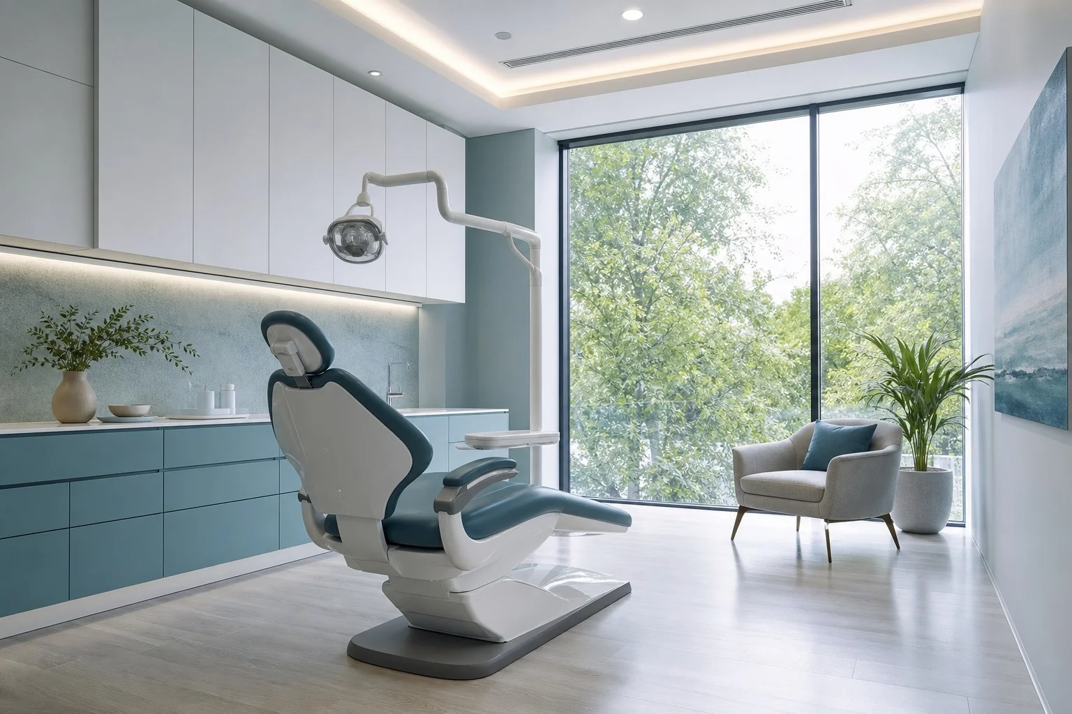 Sala operativa ordinata dello studio dentistico