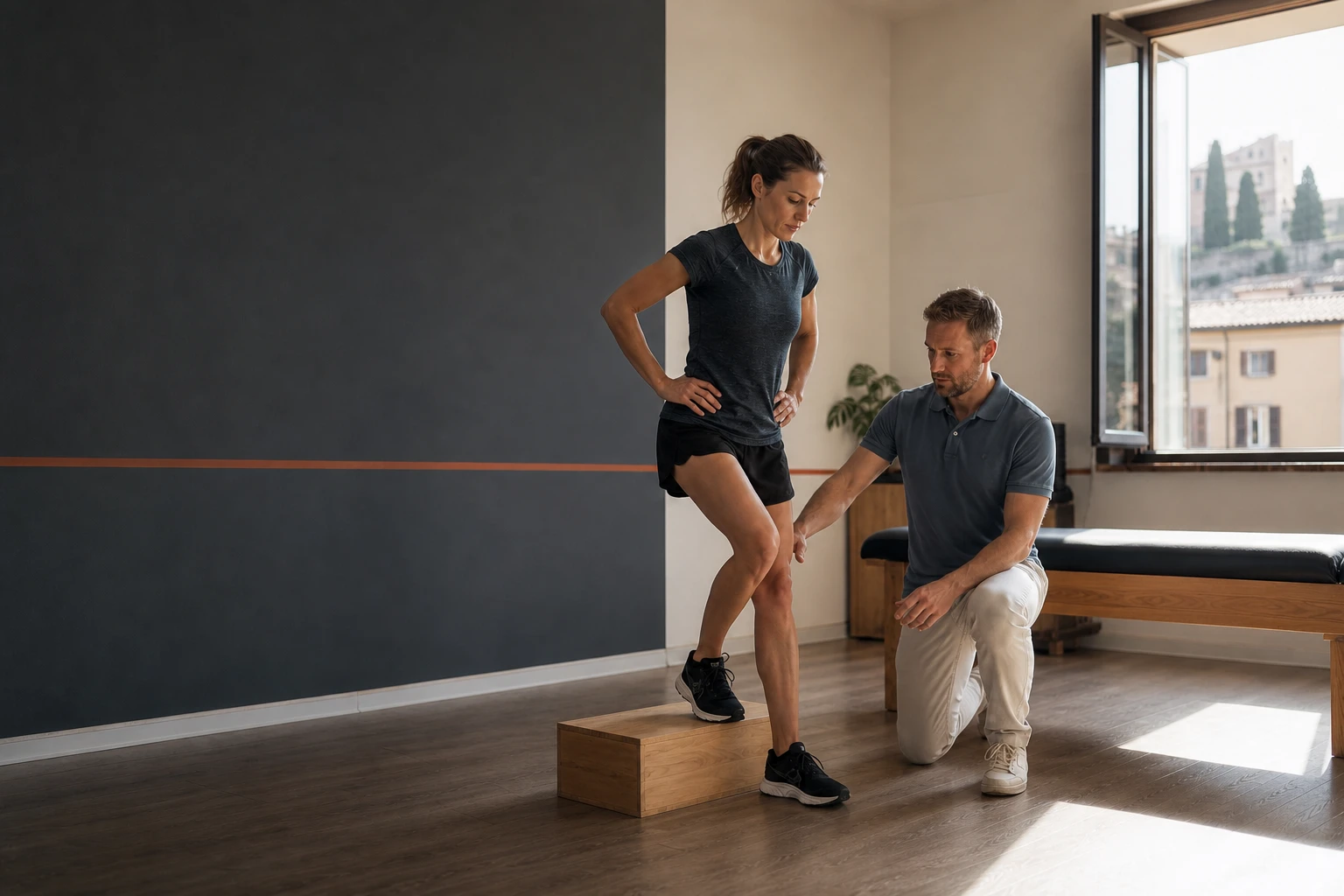 Progressione controllata del carico con esercizio su step