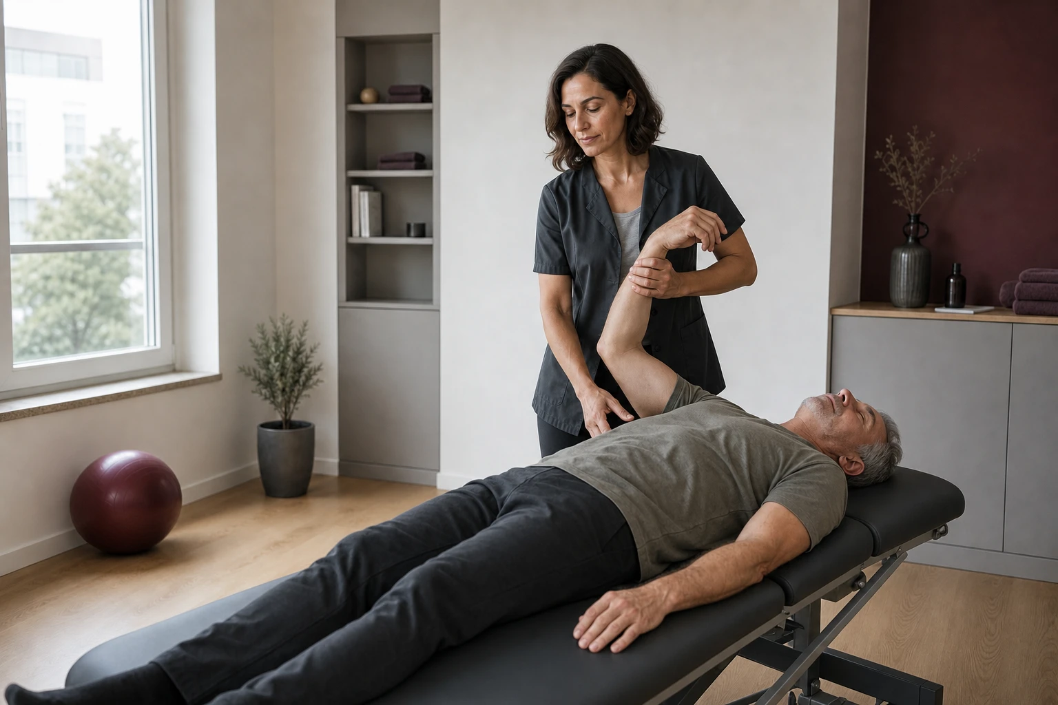 Trattamento manuale durante una seduta con Francesca Leonardi