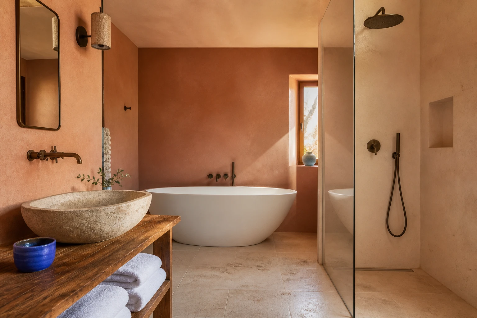 Bagno privato di Terra 11 con vasca e doccia