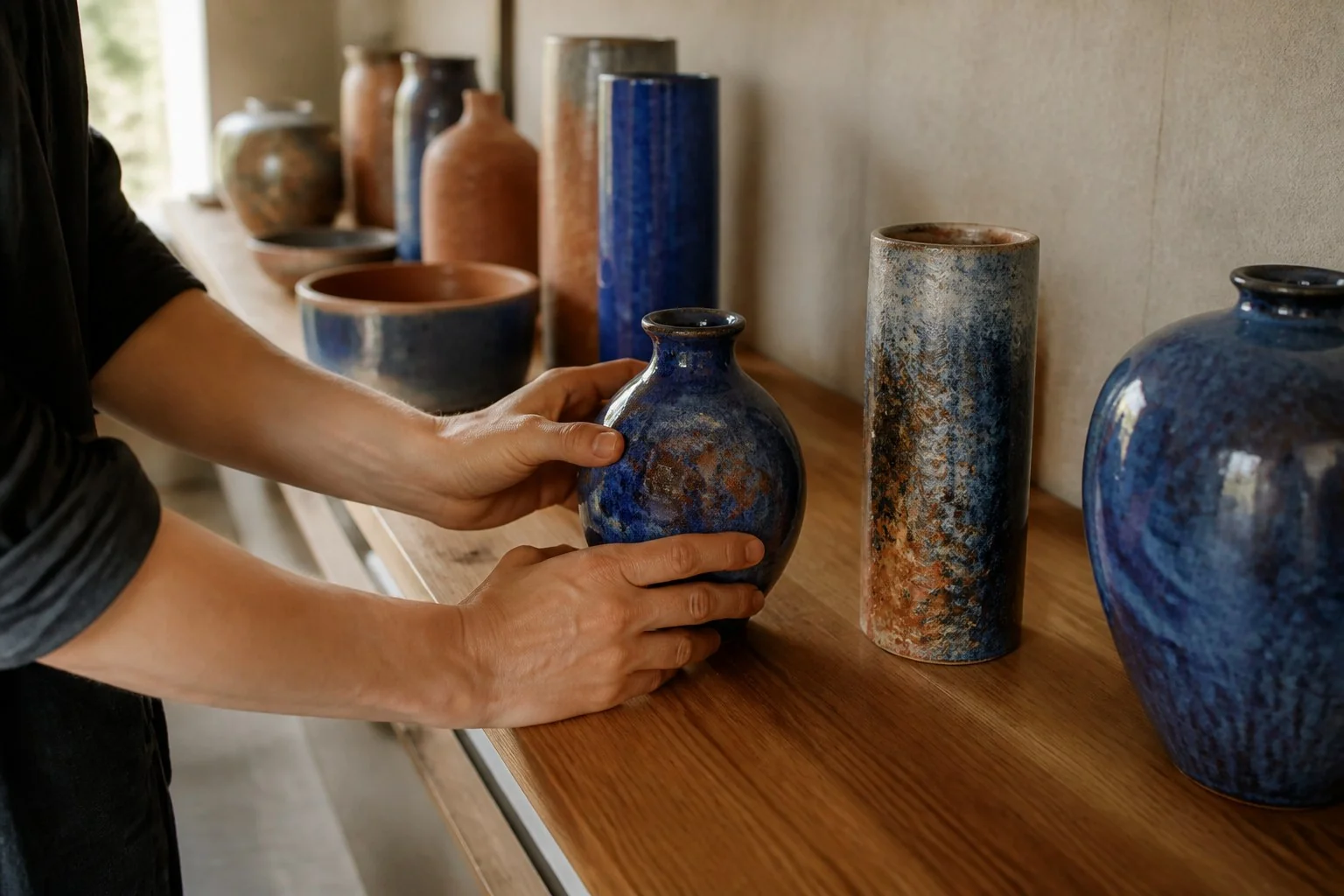 Ceramiche artigianali negli spazi comuni