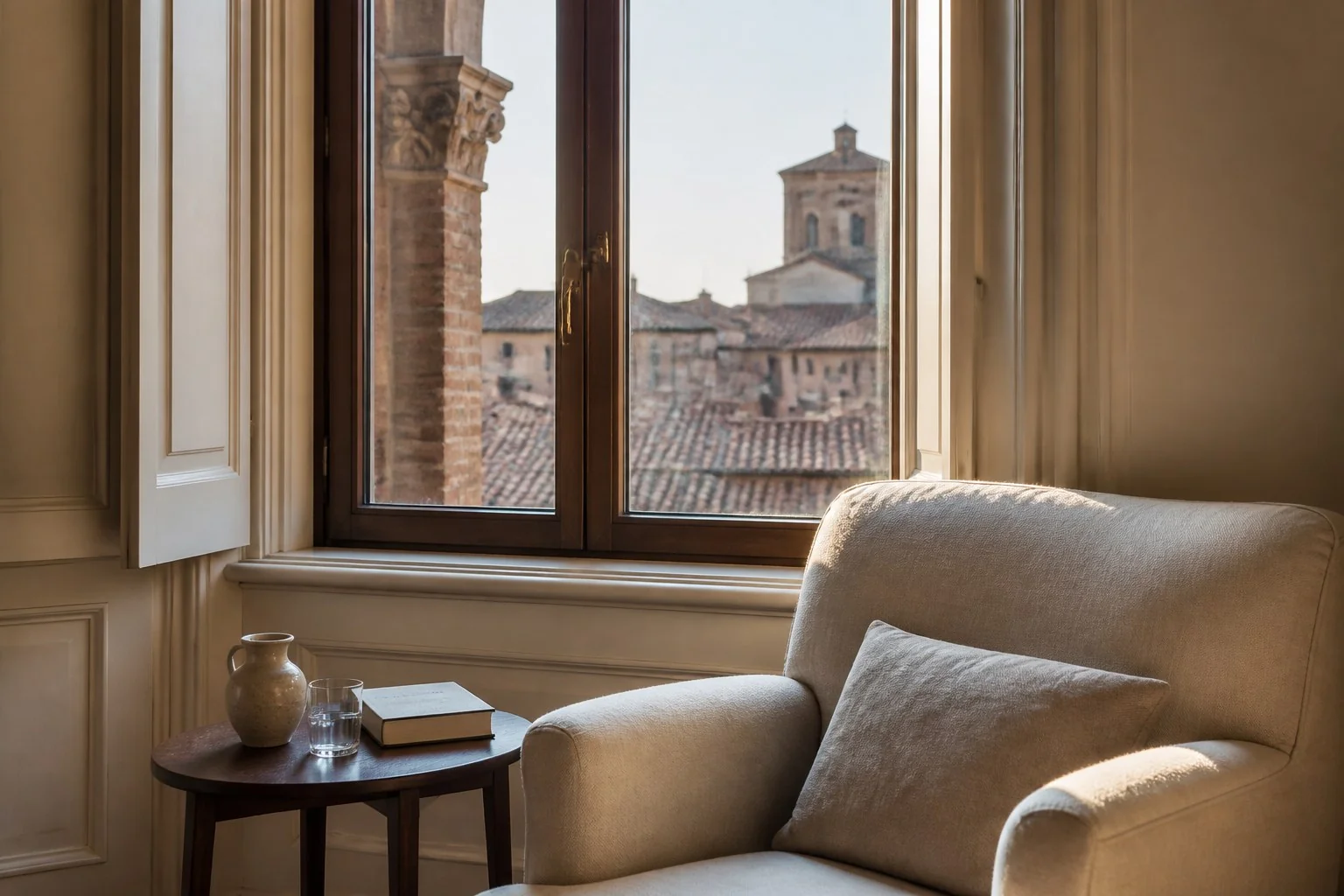 Angolo lettura della Suite Corte