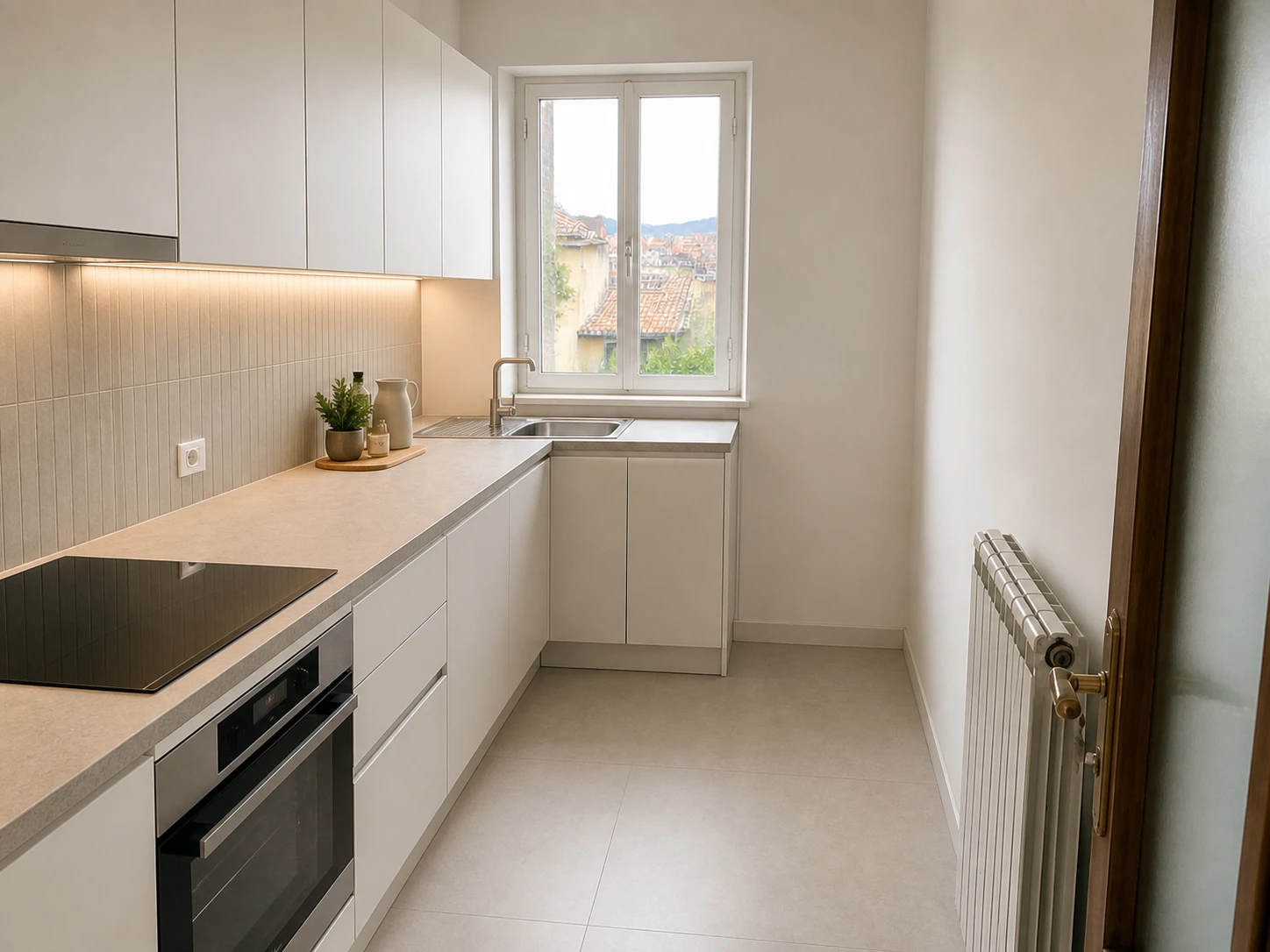 Cucina ristrutturata con nuovi impianti e finiture