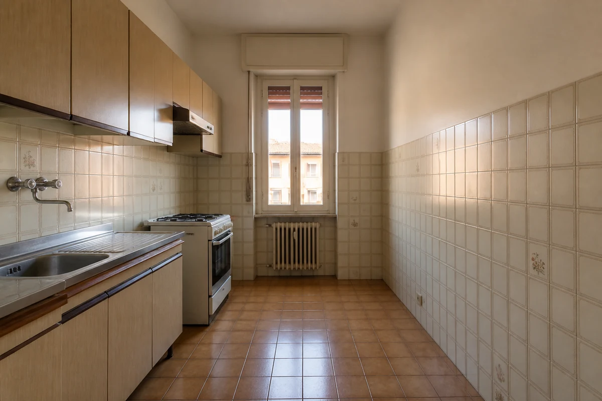 Cucina di San Zeno prima della ristrutturazione