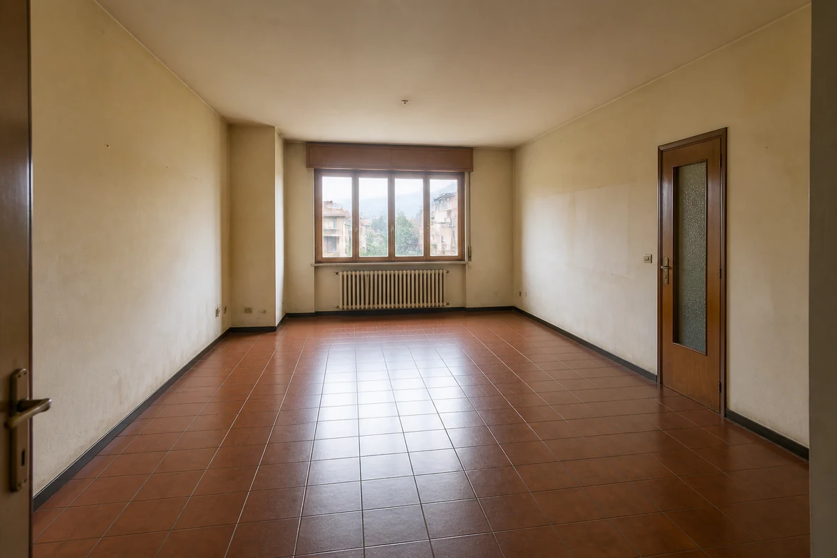Soggiorno di Borgo Trento prima della ristrutturazione