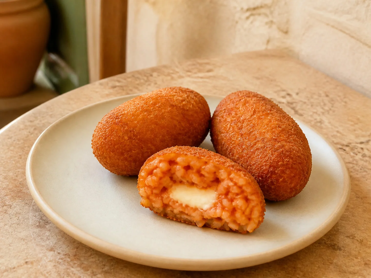 Supplì al pomodoro con mozzarella