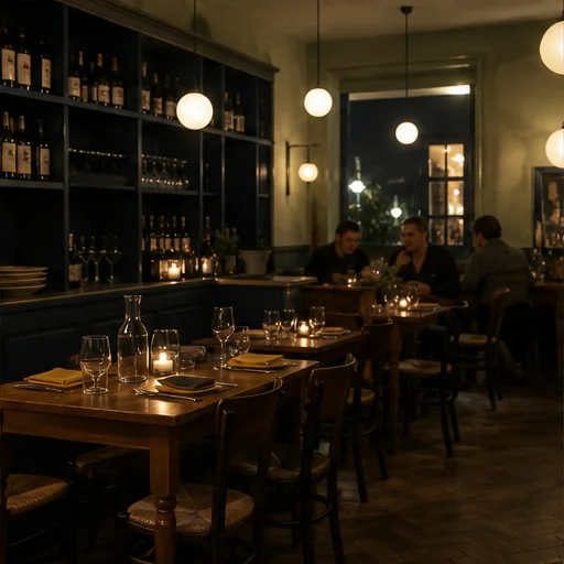 Sala dell'osteria durante il servizio serale
