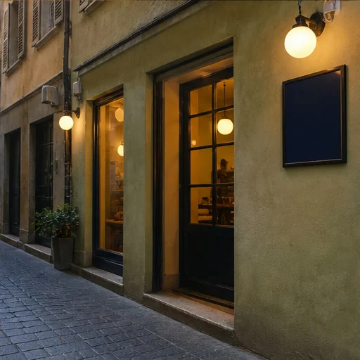 Ingresso dell'osteria in una piccola strada del centro storico