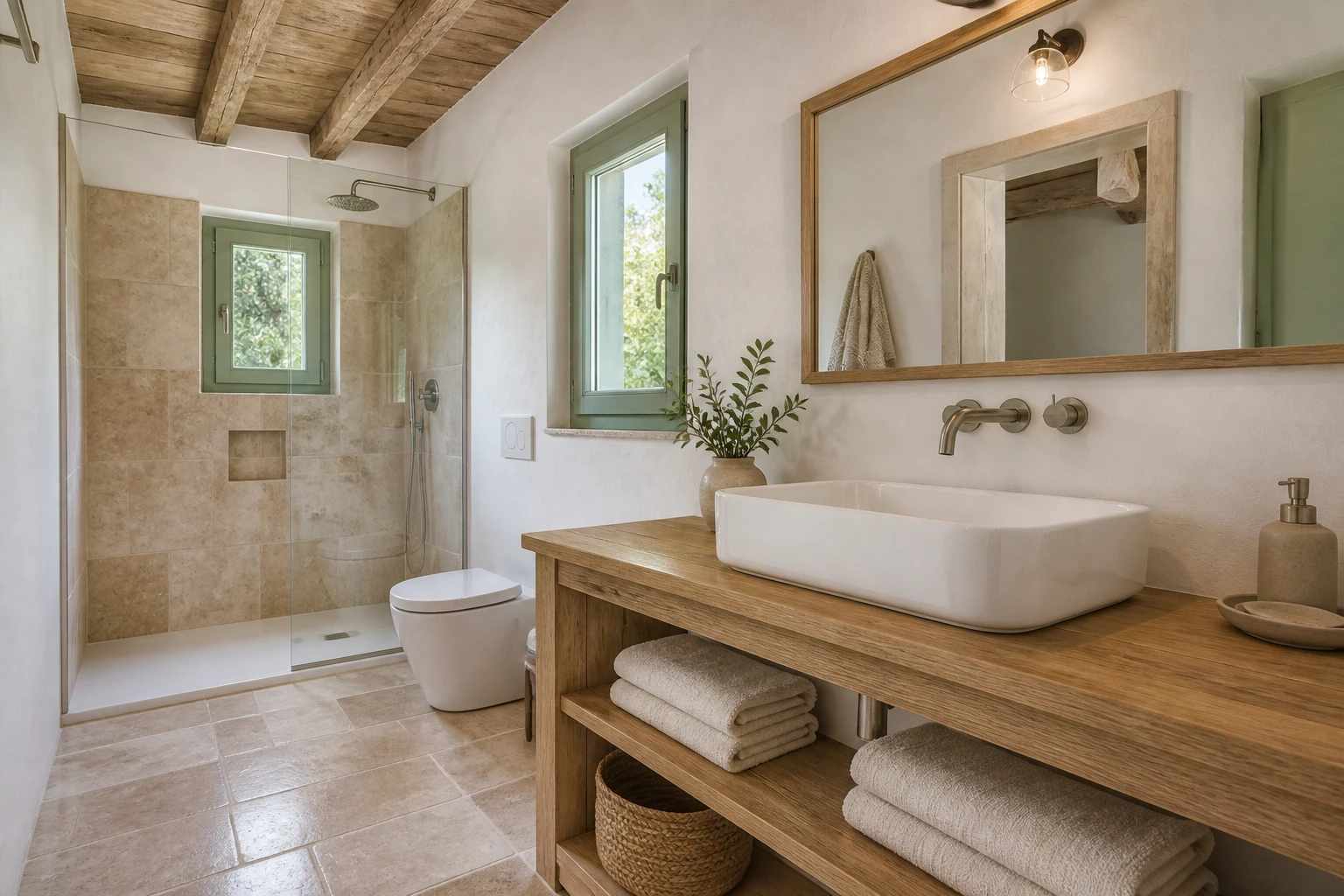 Bagno con doccia walk-in