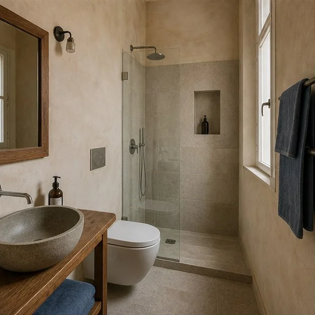 Bagno privato con doccia della Camera Balcone