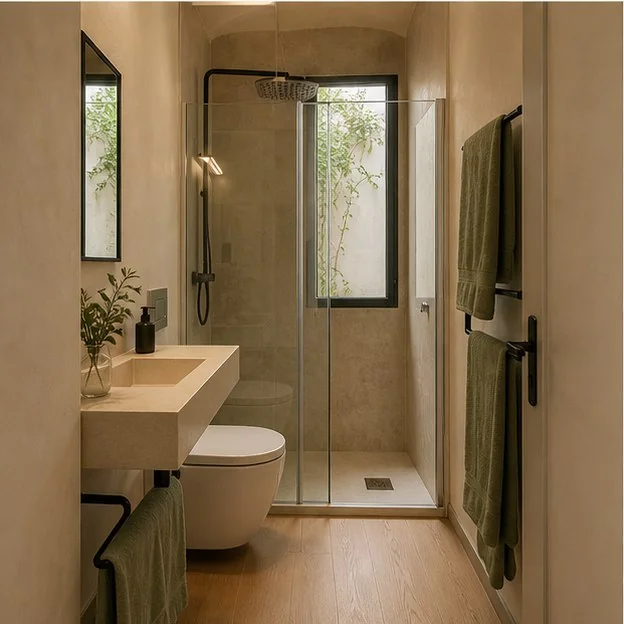Bagno privato con doccia della Camera Corte