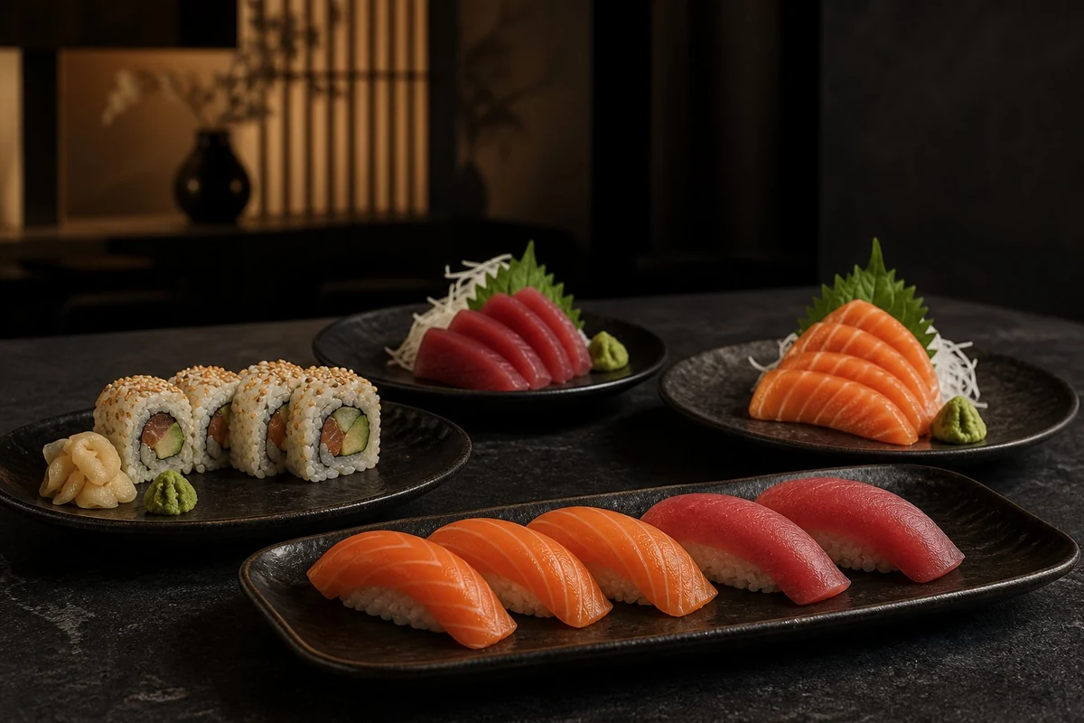Selezione KINU di nigiri, sashimi e uramaki