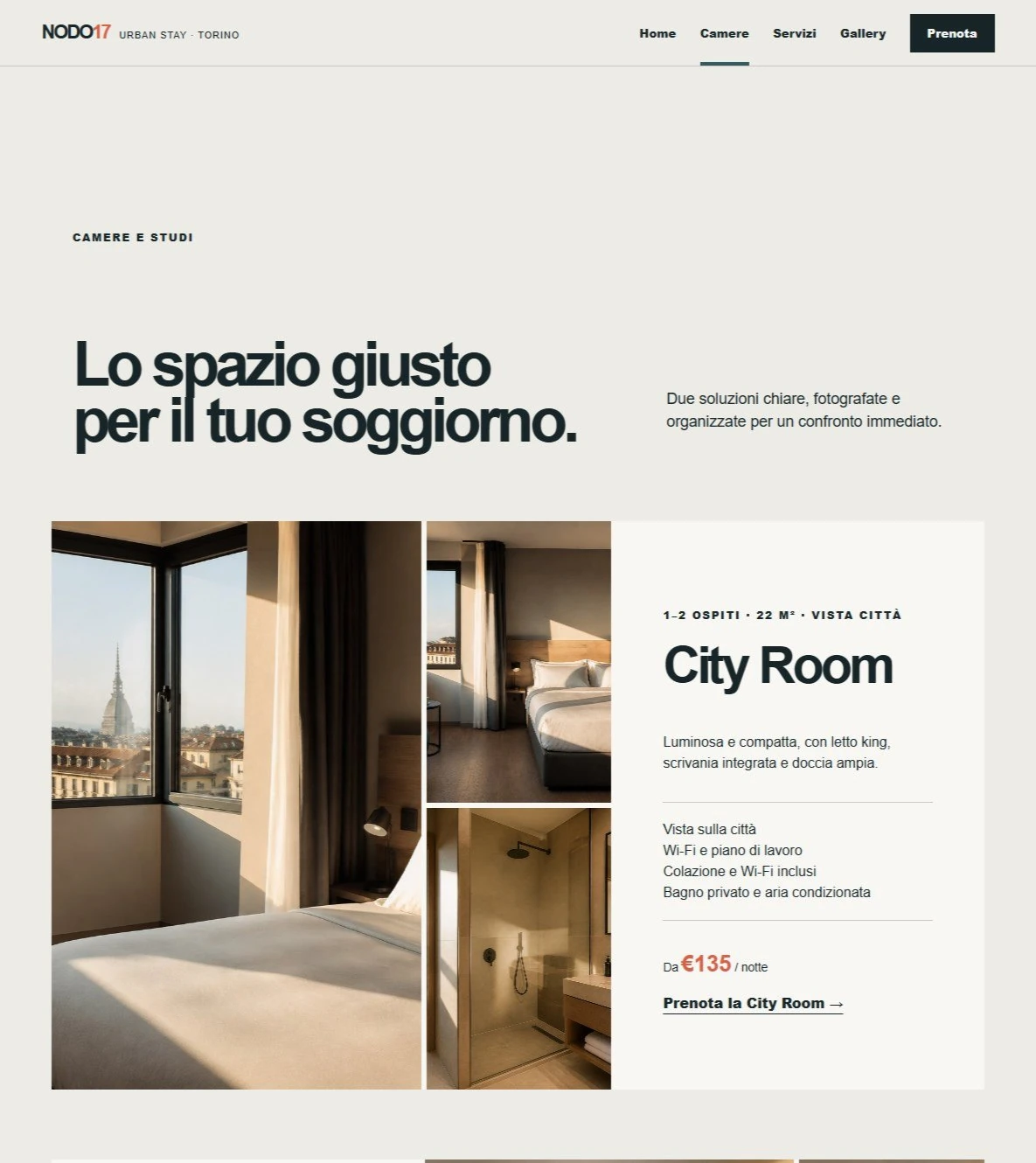 Sito Web professionale Nodo 17: ambienti e soluzioni di soggiorno