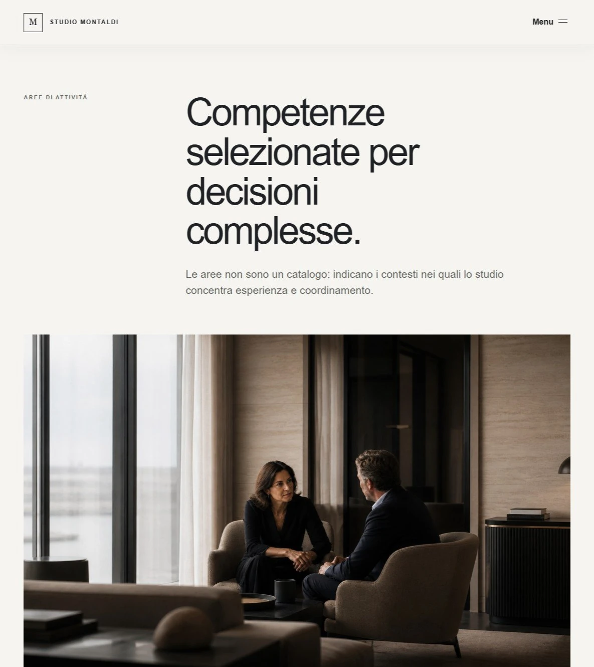 Sito Web professionale Studio Legale Premium: aree di attività
