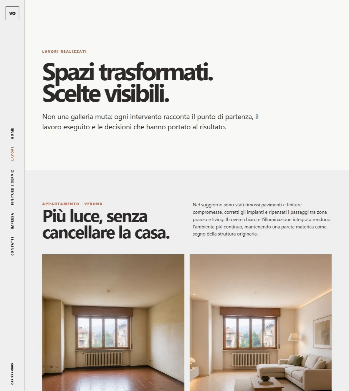 Sito Web professionale Valli Opere: lavori e interventi realizzati