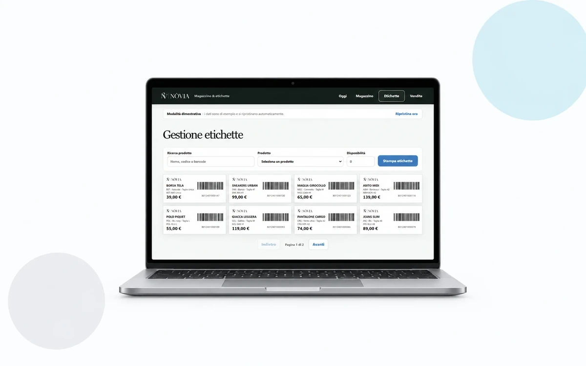 Etichette prodotto con barcode