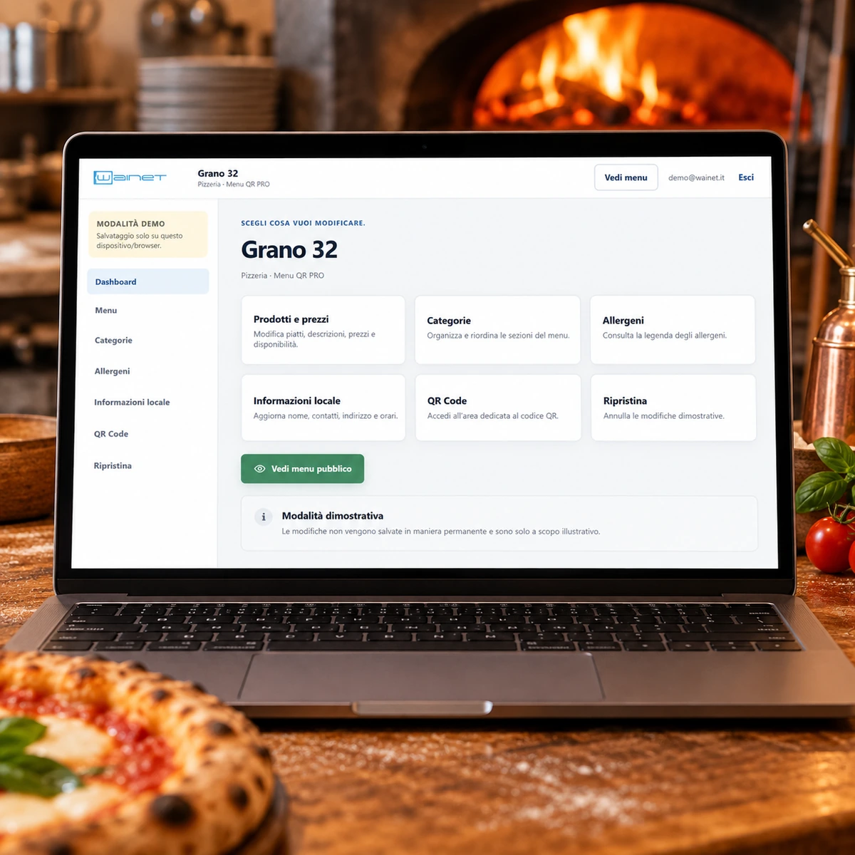 Grano 32 - Area riservata PRO - mockup dimostrativo