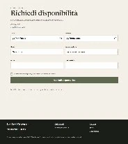 Sito Web professionale Le Tre Finestre: modulo di richiesta disponibilità