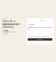 Sito Web professionale Atelier Bellezza: modulo di richiesta appuntamento