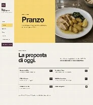 Sito Web professionale per ristoranti Civico Ventiquattro: pagina del menu pranzo