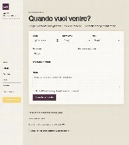 Sito Web professionale per ristoranti Civico Ventiquattro: modulo di richiesta tavolo