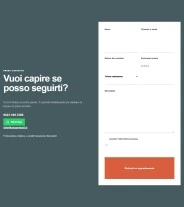 Sito Web professionale per fisioterapista Clean: sezione contatti e modulo