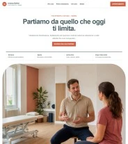 Sito Web professionale per fisioterapista Clean: homepage e professionista