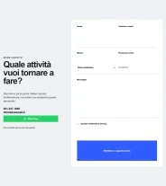 Sito Web professionale per fisioterapista Moderno: sezione contatti e modulo