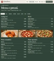 Sito Web professionale per ristoranti Forno Rosso: menu e prezzi