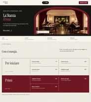 Sito Web professionale per ristoranti La Stanza Rossa: homepage e presentazione del locale
