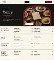 Sito Web professionale per ristoranti La Stanza Rossa: menu e prezzi