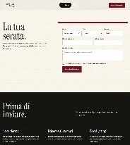 Sito Web professionale per ristoranti La Stanza Rossa: modulo di richiesta di un tavolo