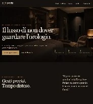 Sito Web professionale Luxury Dark: homepage e presentazione del centro