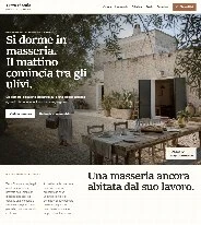 Sito Web professionale Masseria Terra Piccola: homepage e presentazione della struttura