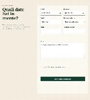 Sito Web professionale Olmo Nero: modulo di richiesta disponibilità