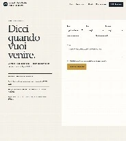 Sito Web professionale per ristoranti Osteria del Vicolo: modulo di richiesta di un tavolo