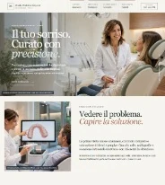 Sito Web professionale Studio Dentistico Elegante: homepage e presentazione dello studio dentistico
