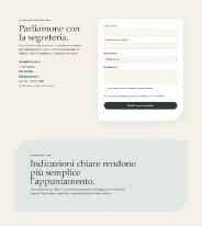 Sito Web professionale Studio Dentistico Naturale: modulo di richiesta ricontatto