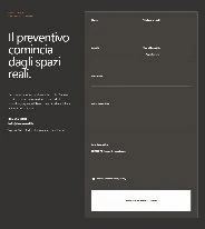 Sito Web professionale Valli Opere: modulo di richiesta di contatto