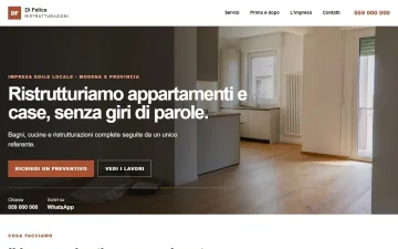 Sito Web per Imprese Edili – Minimal