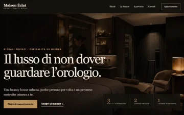 Sito Web per Centri Estetici – Luxury Dark