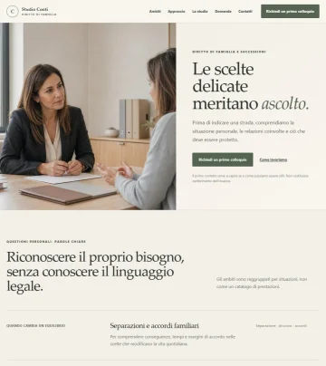 Sito Web per Avvocati di Famiglia – Naturale