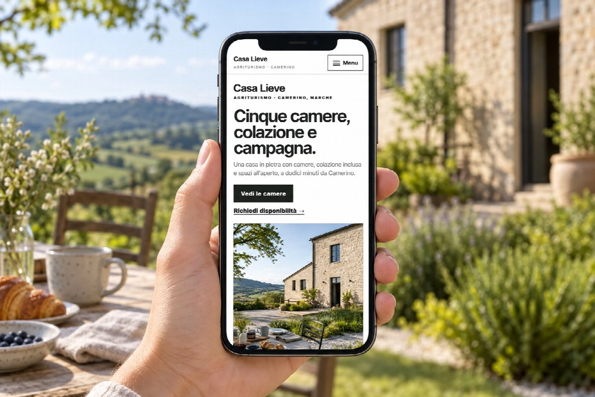 Sito Web professionale Casa Lieve su smartphone