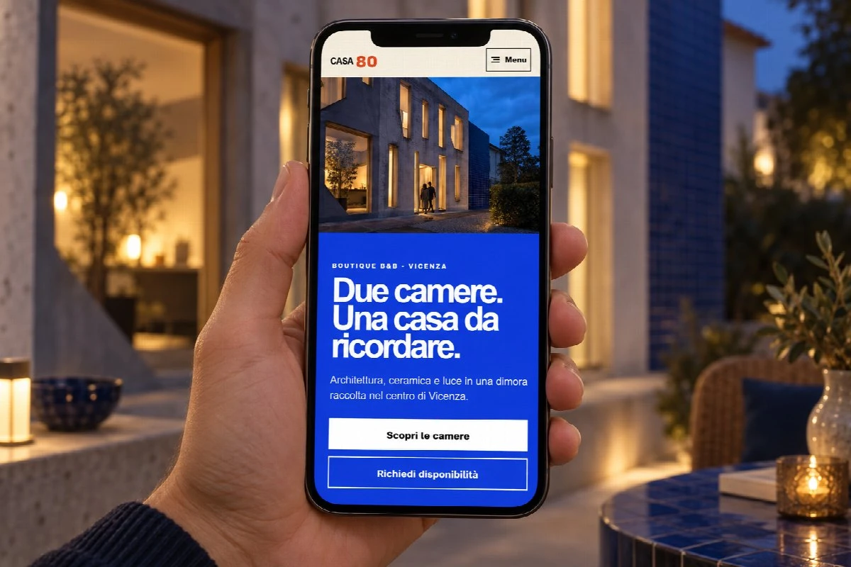 Sito Web professionale Casa 80 su smartphone