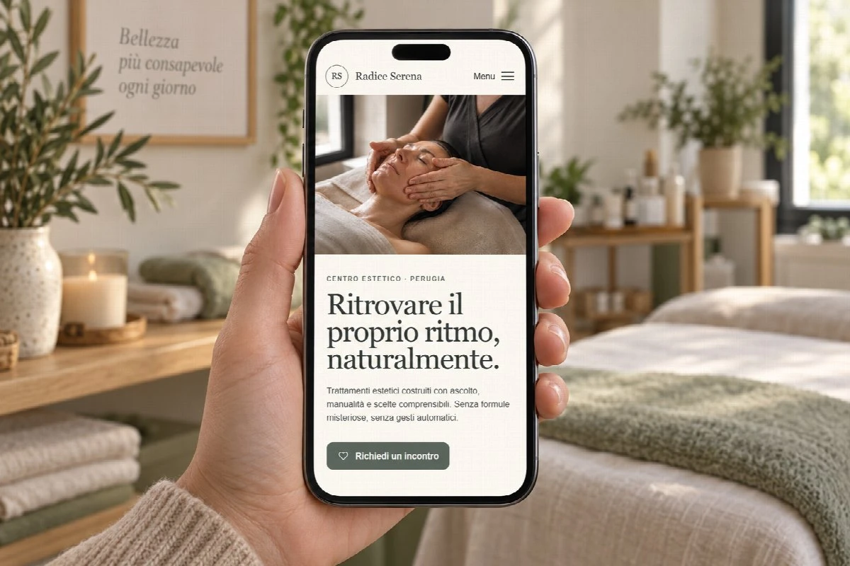 Sito Web professionale Radice Serena su smartphone